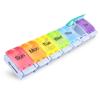 AUVON Weekly Pill Organizer Arthritis Friendly, BPA Free Travel 7 Day Pill Box Case with Spring Open Design and Large Compartment to Hold Vitamins, Cod Liver Oil, Supplements and Medication (Lavender) view 1