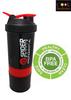 COOL INDIANS Shaker Bottle for Gym|BPA-Free and 100% Leak-Proof Protein Shaker Bottle with 2 Extra Storage Compartment (500ML Shaker) (RED) view 3