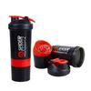 COOL INDIANS Shaker Bottle for Gym|BPA-Free and 100% Leak-Proof Protein Shaker Bottle with 2 Extra Storage Compartment (500ML Shaker) (RED) view 4
