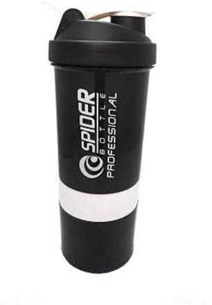 COOL INDIANS Shaker Bottle for Gym|BPA-Free and 100% Leak-Proof Protein Shaker Bottle with 2 Extra Storage Compartment (500ML Shaker) (White)