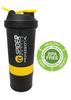 COOL INDIANS Shaker Bottle for Gym|BPA-Free and 100% Leak-Proof Protein Shaker Bottle with 2 Extra Storage Compartment (500ML Shaker) (Yellow) view 2