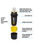 COOL INDIANS Shaker Bottle for Gym|BPA-Free and 100% Leak-Proof Protein Shaker Bottle with 2 Extra Storage Compartment (500ML Shaker) (Yellow) view 4
