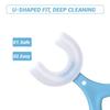 Diniva Kids U-Shaped Manual Toothbrush, Food Grade Soft Silicone Brush Head, Oral Teeth Cleaning Full Mouth Toothbrush Design For 2-6 Year Toddlers And Children (Blue) view 3