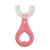 Diniva Kids U-Shaped Manual Toothbrush, Food Grade Soft Silicone Brush Head, Oral Teeth Cleaning Full Mouth Toothbrush Design For 2-6 Year Toddlers And Children (Pink) view 1