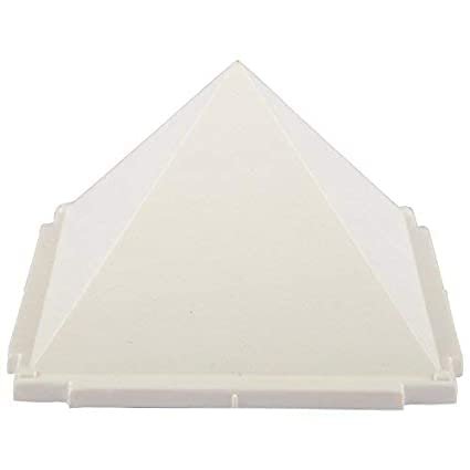 ACP ACUPRESSURE Pyramid Plastic Multier Advance Yantra (15 cm x 15 cm x 9 cm, White)