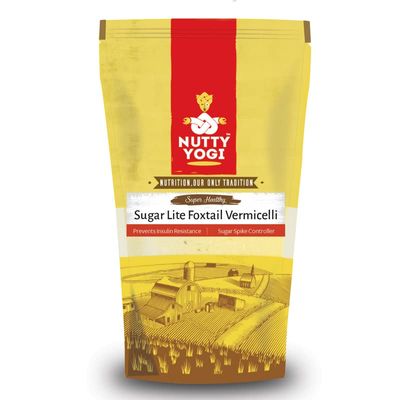 Nutty Yogi Sugar Lite Foxtail Millet Vermicelli | Homemade & Natural |Healthy Breakfast | Rich in Protein High in Fibre & Calcium | Preservative Free - 200gm (Pack of 2)