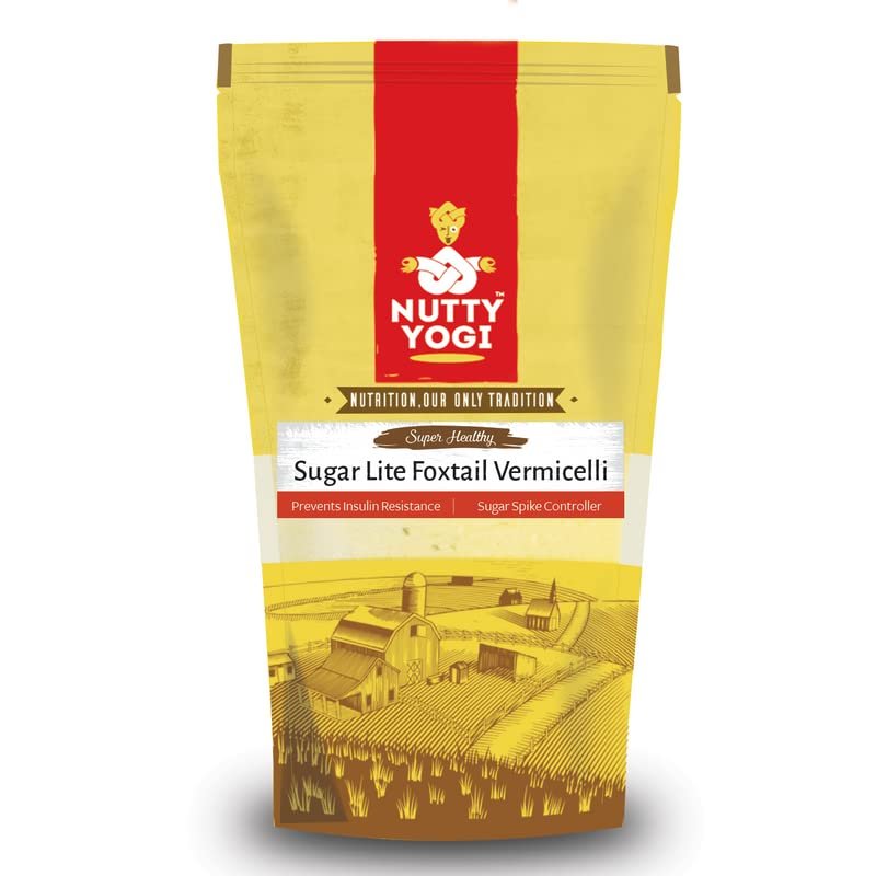 Nutty Yogi Sugar Lite Foxtail Millet Vermicelli | Homemade & Natural |Healthy Breakfast | Rich in Protein High in Fibre & Calcium | Preservative Free - 200gm (Pack of 2)