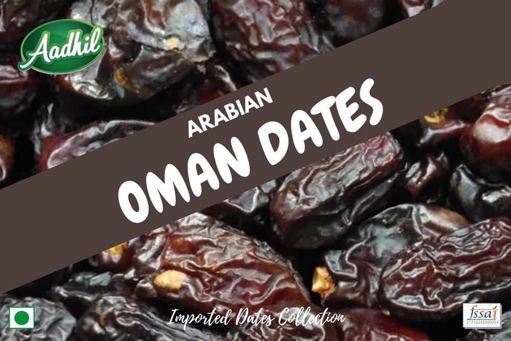 Aadhil Arabian Omani Dates Khajoor - Imported, Gluten Free & Vegan (200g)