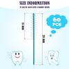 Cowwell Interdental Brush Teeth Soft Dental Picks Tooth Floss Interdental Brush Betweens Interdental Brush Refills White Tapered Refills for Tooth Cleaning (60 Pieces) view 2