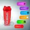 COOL INDIANS Amazing Quality Shaker Bottle for Gym|BPA-Free and 100% Leak-Proof Protein Shaker Bottle (RED) view 2