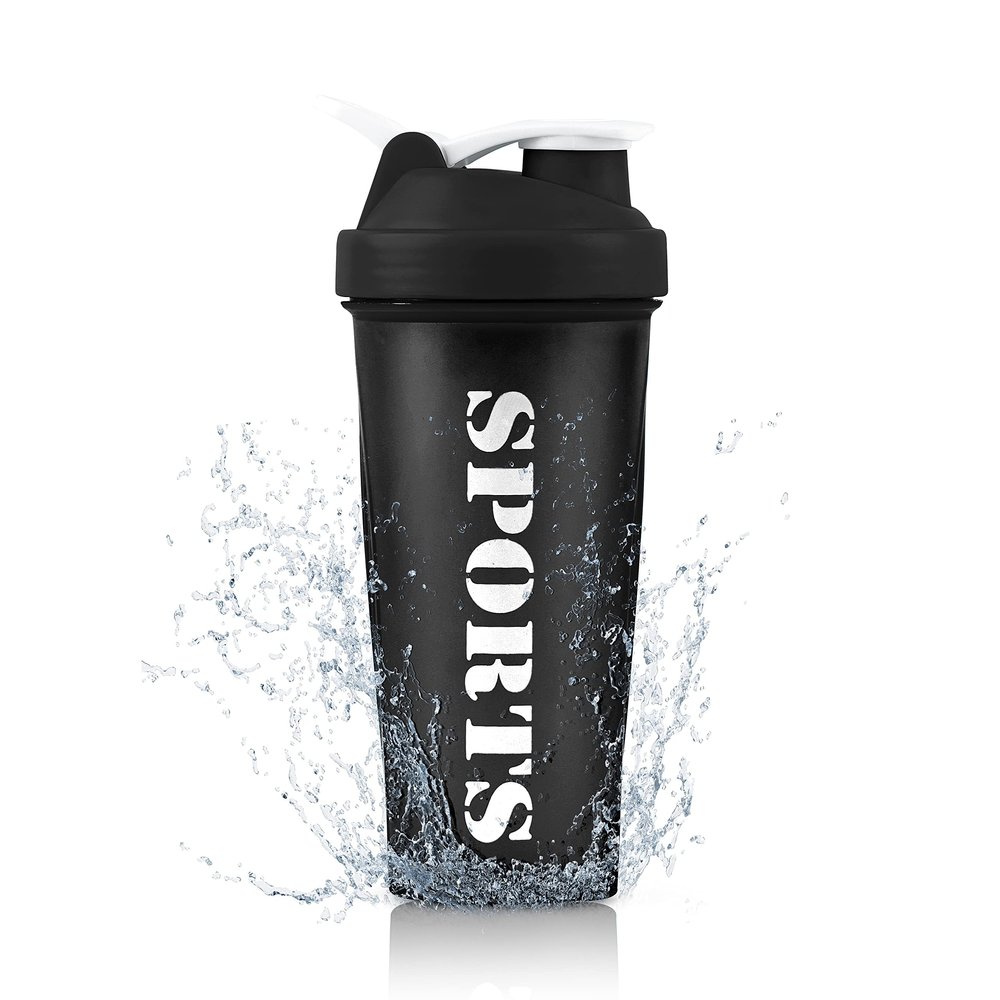 COOL INDIANS Amazing Quality Shaker Bottle for Gym|BPA-Free and 100% Leak-Proof Protein Shaker Bottle (Black)