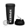 COOL INDIANS Fitness Combo Shaker Bottles & Sipper Bottle Protein Gym Shaker (Pack of 2) (Black) view 4