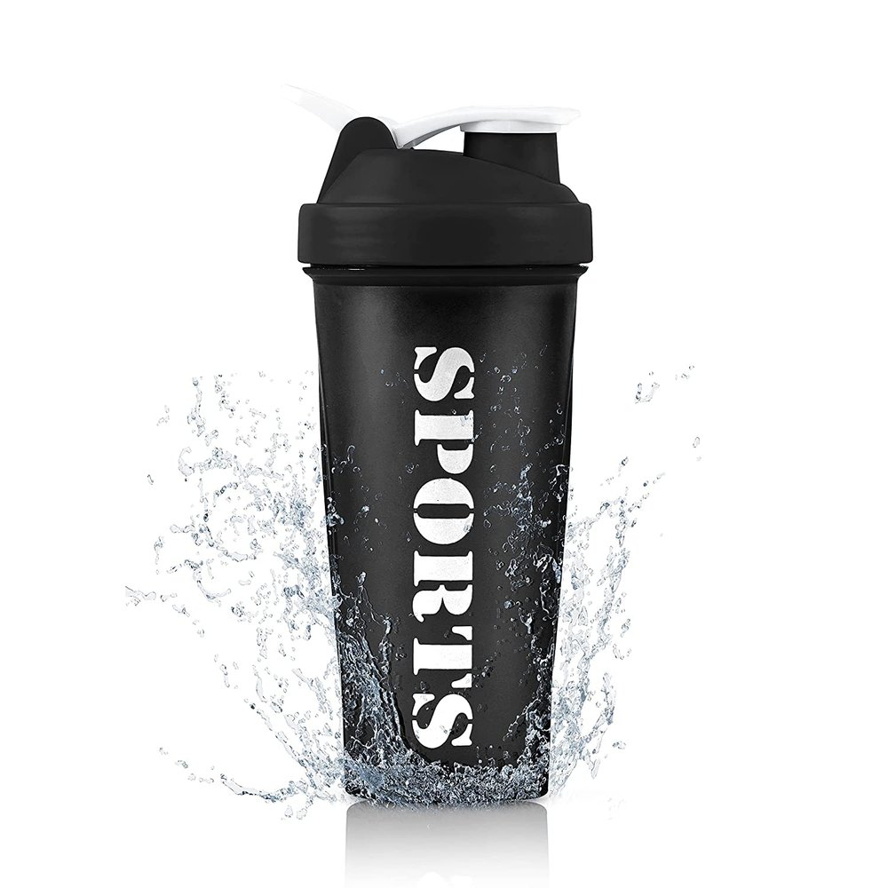 COOL INDIANS Shaker Bottle for Gym|BPA-Free and 100% Leak-Proof Protein Shaker Bottle (Black)