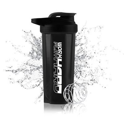 COOL INDIANS GYM SHAKER BOTTLE 700 ML, SHAKER BOTTLE FOR PROTEIN SHAKE 100% LEAKPROOF AND BPA FREE PROTEIN SHAKER|SIPPER BOTTLE (BLACK)