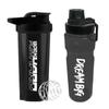 COOL INDIANS Gym Shaker Bottle 700 ML, Shaker Bottle for Protein Shake 100% Leakproof and BPA Free Protein Shaker|Sipper Bottle (Pack of 2 Shaker Bottle and Sipper Bottle) (Black) view 1