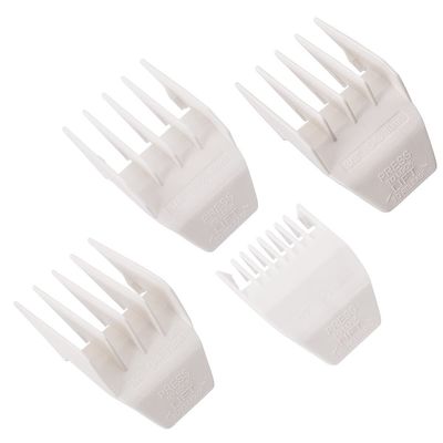 Colorski Professional Peanut Clipper Guards for Wahl - 4 Sizes (1/8" to 1/2"), Fits Wahl Peanut, White - 4PCS