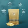 GREEN PROTEIN Vegan Plant Sport Pea Protein Isolate Powder, 25gm Protein, 5g BCAA Per Serving, No Added Sugar | Soy, Dairy, Gluten, Allergen Free | Banana Caramel Flavor, Standup Pouch (1kg) view 3