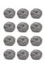 GR DESIGN Stainless Steel Scrubber for Utensils/Dishes/Pans/Ovens/Kitchen Sinks/Tiles/Grills/Stove/Oil Grease/Dirt Remover/Saves Water with Bigger Diameter/Multipurpose (Set of 12) view 1