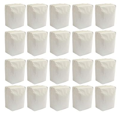 Dhwani Enterprise L Fold Table Top Tissue Paper Refill (White)- Pack of 20