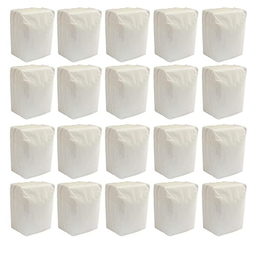 Dhwani Enterprise L Fold Table Top Tissue Paper Refill (White)- Pack of 20