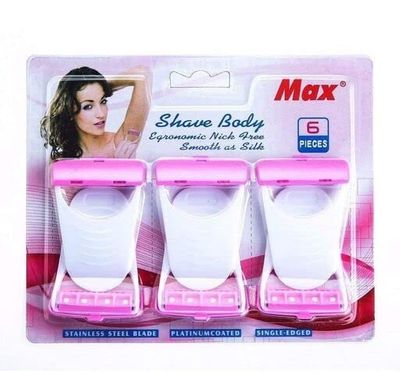 DGH Max Disposable Body Shaving Bikini Razor for Women's & Girl's, Pack of 06 Pcs