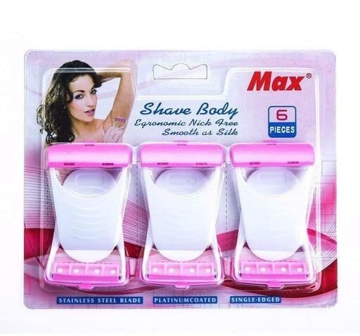 DGH Max Disposable Body Shaving Bikini Razor for Women's & Girl's, Pack of 06 Pcs