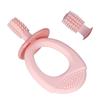 Baby Safety Toothbrush, Comfortable Grip 360  Brush Hair Baby Training Toothbrush Annular Handle for Daily Use(Pink) view 3
