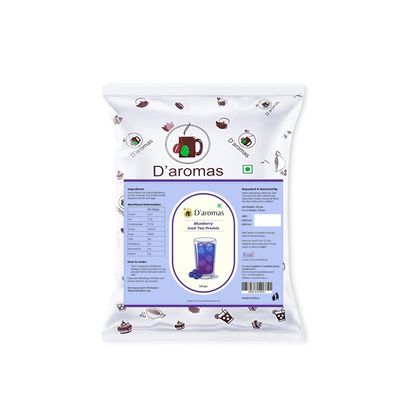 D'aromas Blueberry Ice Tea 2Kg, Instant Premix Ice Tea Powder, Ready To Drink, Refreshing Iced Tea, Summer Drink 500gm each (Pack Of 4)