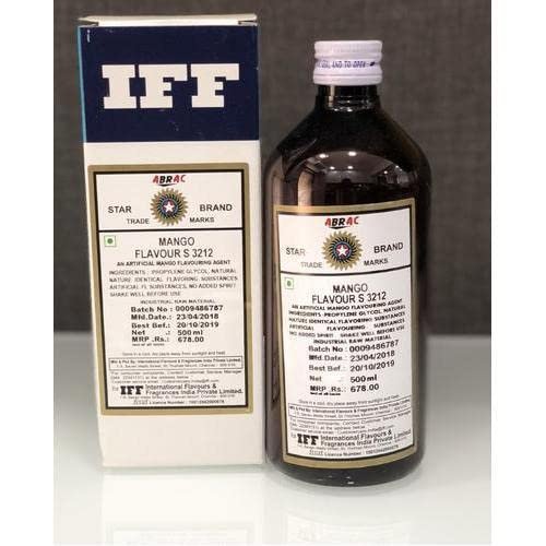 IFF Bush, Mango Flavour No.1 (Used in Cakes, Chocolates, Jams, Jellies, Sweets, Marzipan, Confectioneries, Cookies, Sherberts, Milkshakes etc) - 500 ml Pack