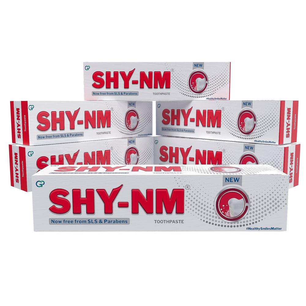 SHY-NM Toothpaste | Sls Free, Parabens Free And Vegan Friendly | Fresh Mint Flavour (Pack Of 6) 100G, Freshening