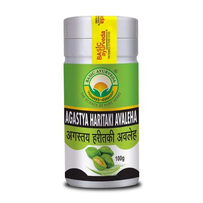 Basic Ayurveda Agastya Haritaki Avaleha 100g | Classical Ayurvedic Respiratory Tonic | Supports Lung Health, Cough Relief & Digestion | Natural Blend with Haritaki & Herbs