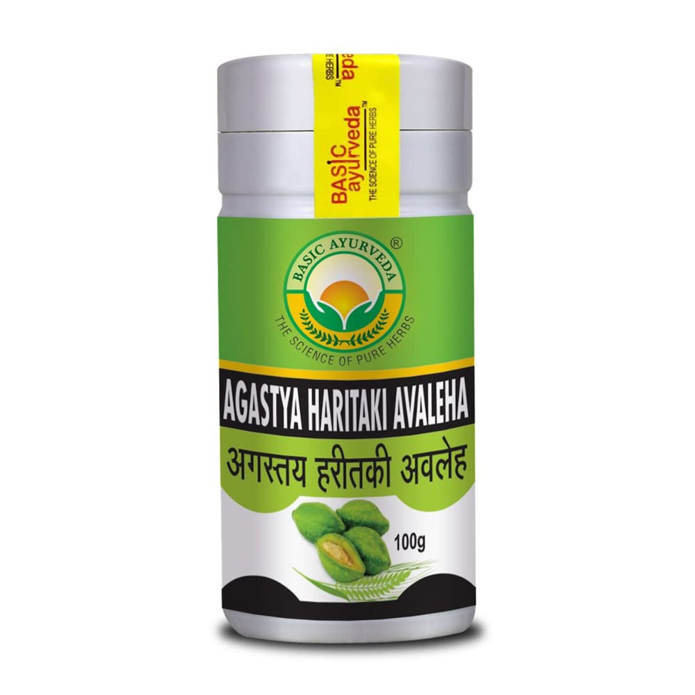Basic Ayurveda Agastya Haritaki Avaleha 100g | Classical Ayurvedic Respiratory Tonic | Supports Lung Health, Cough Relief & Digestion | Natural Blend with Haritaki & Herbs