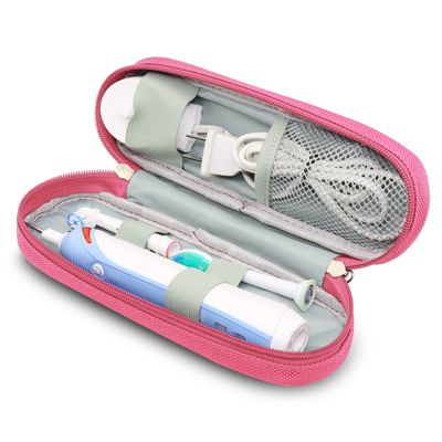 Toothbrush Travel Case for Oral-B Pro 500/600/650/1000/1500/2000/3000/3500/5500/Pro-Health ,Genius X Limited/6000/7000/7500/8000/9600,Smart 1500/3000/5000,Vitality Dual Clean.(Case Only) (Pink)