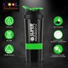 COOL INDIANS SHAKER BOTTLE FOR GYM|BPA-FREE AND 100% LEAK-PROOF PROTEIN SHAKER BOTTLE WITH 2 EXTRA STORAGE COMPARTMENT (PACK OF 2 500ML SHAKER|BLUE) (BLUE-GREEN) view 3