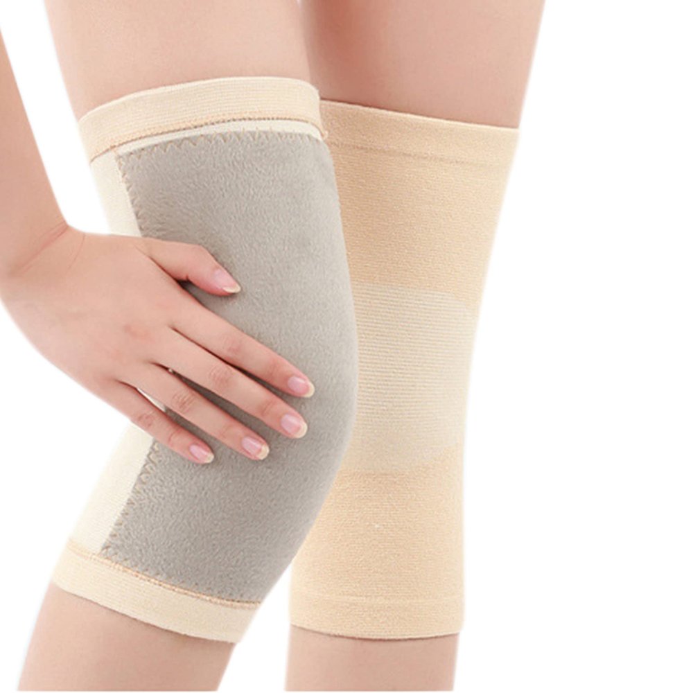 1 Pair Compression Knee Sleeve for Men Women, Thickened Cotton Lined Warm Thermal Knee Brace Leg Support for Running Pain Management Arthritis Pain Relief