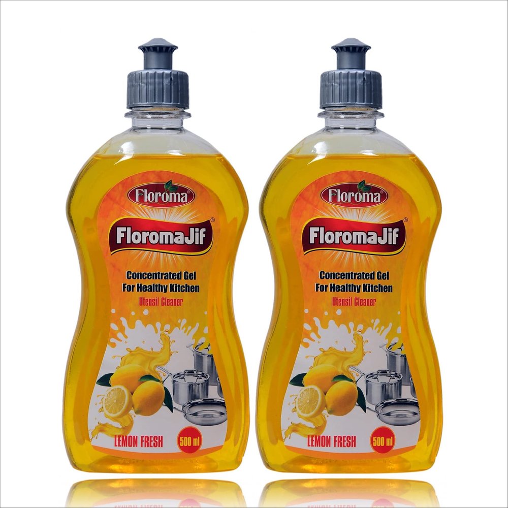 FLOROMA JIF Dishwash Liquid (Lemon Fresh, 500ml x 2)
