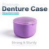 Uouovo 2022 Upgraded Denture Bath Box Cup, Retainer Cleaning Box, Complete Clean Care for Dentures, Clear Braces, Mouth Guard, Night Guard & Retainers (purple) view 3