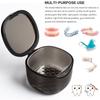 Uouovo 2022 Upgraded Denture Bath Box Cup, Retainer Cleaning Box, Complete Clean Care for Dentures, Clear Braces, Mouth Guard, Night Guard & Retainers (transparent grey) view 2