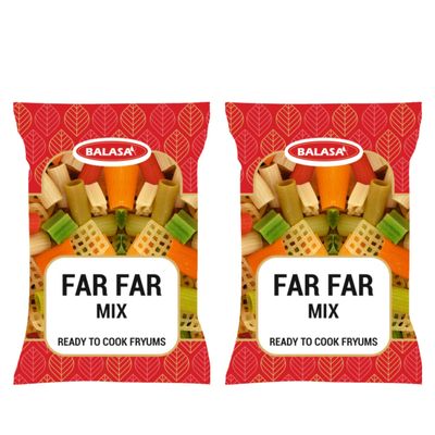 Balasa Multicolor Fryum Papad | Crispy & Colorful Indian Snack | Ready-to-Fry Papad | Fun & Tasty Treats for Kids & Adults | Colourful Fingers Fryums Crunchy | Small Fryums  180g (Pack of 2)