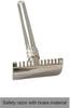 Sr Biotech Double Edge Safety Razor for Mens, Facial Razor Painless Hair Remover, Best Grip For Regular Users and Beginners, Easy Blade Replacement and Comfortable Shaving. (Brass) (ART 63 DANTA) view 2