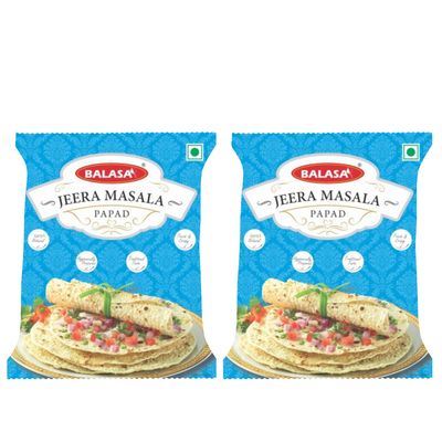 Balasa Jeera Masala Papad (200 Gms Packets X 2)