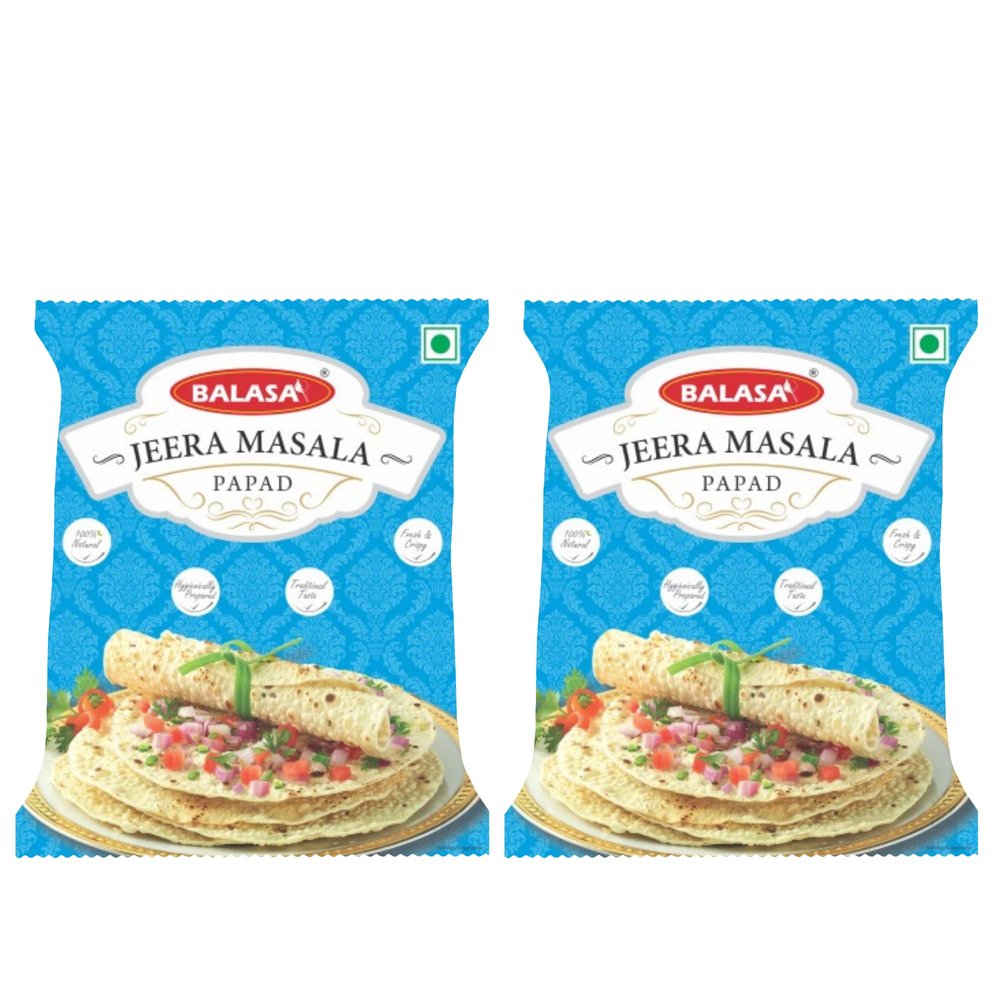 Balasa Jeera Masala Papad (200 Gms Packets X 2)