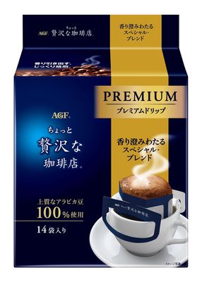 AGF A Slightly Luxurious Coffee Shop Premium Drip Coffee Clear Scent Special Blend 14 Bags | Made in Japan