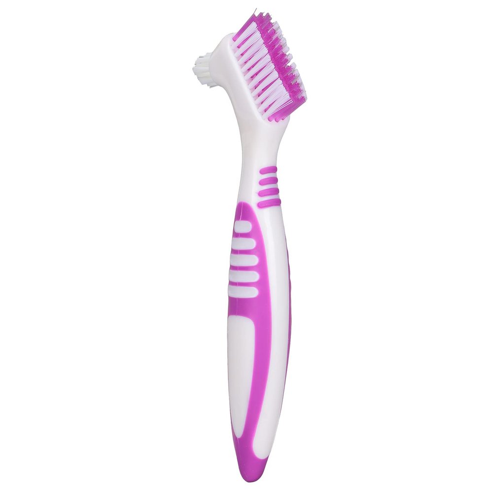 Denture Cleaning Brush Set, 1 Premium Hygiene Denture Cleaner Set Top Denture Cleanser Tool Dual Head Denture Brush for Denture Care