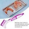Denture Cleaning Brush Set, 1 Premium Hygiene Denture Cleaner Set Top Denture Cleanser Tool Dual Head Denture Brush for Denture Care view 4