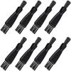 Suleto 8-Piece Shaver Brush Set - Nylon Bristle, Black, Double-Sided, Non-Slip Handle, Multi-Use Cleaning Brushes for Razors, Shavers, Clippers, Trimmers, Household Appliances view 1