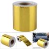 Engines Heat Shield Wrap, Aluminum Foil 5mx5cm Exhuast Adhesive Tape Antiaging for Seat Bottoms for Bulk Heads(Golden 5M*5Cm) view 3