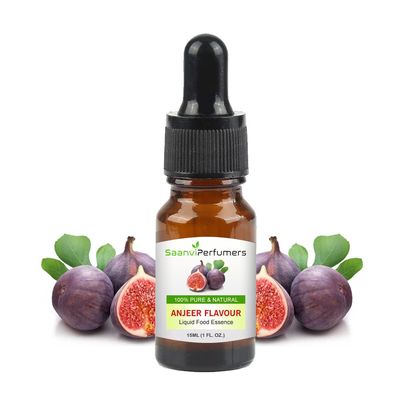 Saanvi Perfumers Anjeer Food Flavour Essence 15ml For Used in Food, Cakes, Whip cream, Fondant, Sweets Ice-Creams Chocolates, Flavoring Syrup and Others Desserts