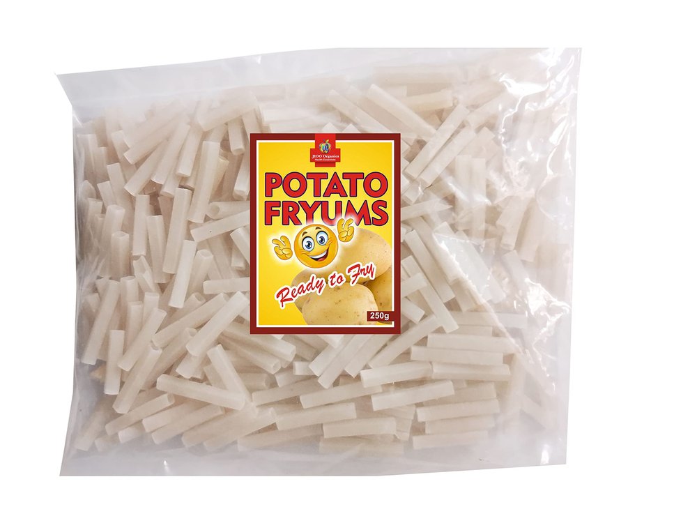 J Organics Deliciously Crunchy Finger Fryums: Vegan, Air Fry, Instant Snacks! Ready-to-Fry Potato Fryums in Pipe Shape - 250g. Enjoy Tasty, Finger-Licking Goodness, Shape May Vary