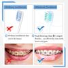 6 Pieces Brace Toothbrush V Shaped Orthodontic Toothbrush with Brush Head 40 Pieces Interdental Brush Soft Bristle Braces Brushes for Cleaning Portable Toothbrushes for Braces (Orange,Medium) view 3